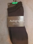 3 Pairs Black Autograph 8-9.5 Socks Marks And Spencer