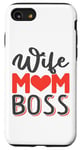 Coque pour iPhone SE (2020) / 7 / 8 Moms the Boss – Cadeau mignon pour la fête des mères