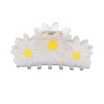 (Large White Daisy)Hair Claw Clips Elegant Flower Shape Hair Clip Styling BGS