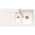 Evier 1 bac 1/2 villeroy et boch Siluet 60 r Blanc CeramicPlus