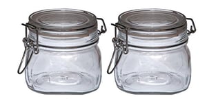 KADAX Lot de 4 bocaux de conservation en verre de 2,5 l, fi100 mm, bocaux  de conservation, pots de concombre, bocaux ronds (couvercle blanc)