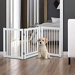 PawHut Expandable/Foldable Pet Gate D06-047WT 760 x 1550 x 18 mm White