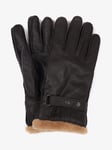 Barbour Utility Leather Gloves, Dark Brown