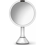 Simplehuman makeup spejl med lys, dæmpbar, sensor, Ø23 cm, hvid