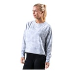 Nike Rebel Dy All in FC Crew Camo Sweatshirt Femme, Gris, FR : M (Taille Fabricant : M)