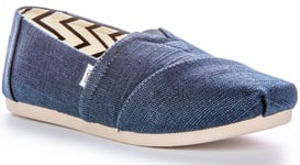 Toms Alpargata Hrtg Womens Trainer In Navy UK 4.5 - 8