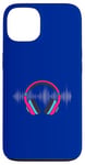 Coque pour iPhone 13 Casque pour artistes, DJ, contrôle audio LED clignotant