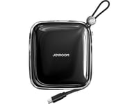 Joyroom Powerbank 10000Mah Jelly Series 22.5W With Built-In Usb C Cable Black (Jr-L002)