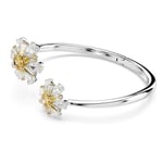 Swarovski Bracelet-jonc Idyllia, Fleur, Jaune, Métal rhodié