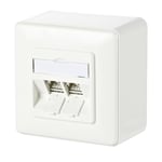 METZ CONNECT C6Amodul 2 ports 180°M AP blanc pur