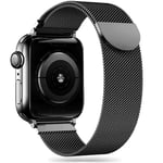 Apple Watch (42/44/SE/45/46/49mm) Tech-Protect Milanse Band Rustfritt Stål Reim - Svart