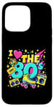 Coque pour iPhone 15 Pro Max Chemise « I Love The 80s » pour homme et femme, costume de fête vintage des années 80