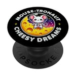 Souris Astronaute Cheesy Dreams Cute Kawaii Moon Space Graphic PopSockets PopGrip Adhésif