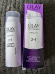 Olay Anti-Wrinkle 2 in 1 Day Cream and Serum - 50ml, NEW TATTY BOX