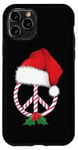 Coque pour iPhone 11 Pro Signe de paix de Noël Canne à sucre Père Noël Symbole de pai