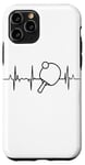 Coque pour iPhone 11 Pro Ping Pong Tennis de table Heartbeat Heartline