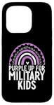 Coque pour iPhone 15 Pro Purple Up pour enfants militaires Army Purple Military Child