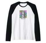 Bratz Black White Doll with Color Background Photographs Raglan Baseball Tee