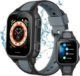 Montre Connectée Enfant 4g Montre Gps Enfant Avec Gps Appel Vidéo Sos Montre Telephone Enfant Ipx7 Téléphone Etanche Jeux Réveil Mode Classe, Montre Intelligente Enfants Smartwatch(Noir)