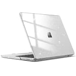 FINTIE Case Compatible with Microsoft Surface Laptop Go 3 (2023) / Surface Laptop Go 2 (2022) / Surface Laptop Go (2020) - 12.4 Inch Protective Snap On Hard Shell Cover, Glittering Clear