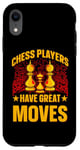 Coque pour iPhone XR Les joueurs d'échecs ont de grands mouvements King Queen Checkmate Fun