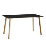 HAY - CPH Deux 210 2.0 Table Lacquered Oak Frame L140 X W75 X H73 Ink Black Top Lacquered Beech Edge - Matbord - Ronan & Erwan Bouroullec - Svart - Trä