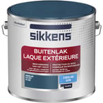 Sikkens - Peinture Laque Extérieure Bois et Fer - Finition tendue, sous-couche intégrée, facile à appliquer - Satin Bleu Vert 2,5 l