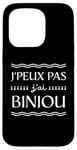 Coque pour iPhone 15 Pro Bretagne Je peux pas j'ai Biniou Idée cadeau Humour Breton