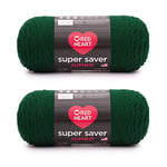 Red Heart Yarn, Hunter Green, 2 Pack