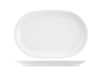 Porcelain Plate Chicago White Oval 25cm