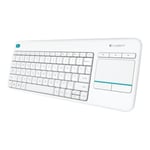 Logitech Wireless Touch Keyboard K400 Plus Wireless Keyboard 2,4 GHz US International White