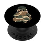 Costume militaire effrayant de fantôme camouflage pour Halloween PopSockets PopGrip Adhésif