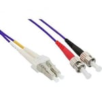 InLine LC-ST, multimode 50/125µm fiberkabel, længde 3 m