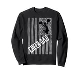 American Flag Cheer Dad Fathers Day Cheerleading Cheerleader Sweatshirt