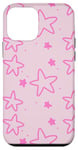 Coque pour iPhone 12 mini Pink Star Soft Pastel Aesthetic Retro Design Girls Retro