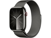 Apple Watch Series 9 Gps + Cellular - Boîtier Acier Inoxydable 45 Mm Graphite - Bracelet Milanais