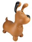 Happy Hopperz Inflatable Bouncy Animal with Grippable Ears/Horns, Easy to Clean Space Hopper for Indoor and Outdoor Play, Bouncing Toy, Pump Included, 12 Months-5 Years, Brown Dog