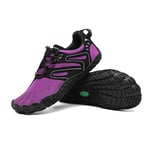 SAGUARO Chaussures Minimaliste Homme Femme Barefoot Shoes Chaussures Pieds Nus Antidérapantes Barefoot Chaussures de Trail Chaussure Randonnée pour Semelle Zero Drop Rebecca Violet EU GR.37