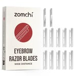 ZOMCHI Recharges de rasoir Dermaplaning, lot de 10 lames de rechange (grande distance), recharges de rasoir Dermaplane en métal, lames de rasoir à sourcils sans plastique