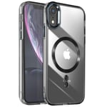 Avizar Coque  pour iPhone XR Dos Cristal Color Noir