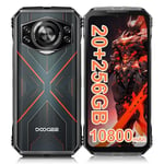 DOOGEE S Cyber Rugged Smartphone Android 14, 20GB+256GB Rugged phone, 10800mAh Battery & 50MP AI Cameras, 6.58''FHD+2.4K IPS Display, IP68/IP69K Waterproof, 5G WIFI/Dual SIM/NFC/OTG/Fingerprint, Red