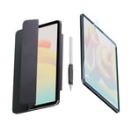 iPad Air (2022 / 2020) / Pro 11 (2022 / 2021 / 2020 / 2018) Paperlike+ Folio Bundle w. Flipcover, Screen Protector & Stylus Penna Greb - Svart / Transparent