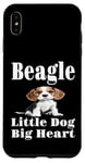 Coque pour iPhone XS Max Drôle Beagle Little Dog Big Heart Dog Lover Mom Dad Grandma