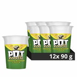 Pot Noodle Chicken & Mushroom Standard Pot Noodle instant vegetarian snack quick to make noodles 12x 90 g