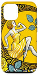 Coque pour iPhone 14 Rose jaune Pinup Girl Illustration Roses Jardin Art