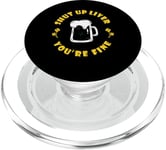 Boire de la bière Saint Patrick's Shut Up Foie PopSockets PopGrip pour MagSafe