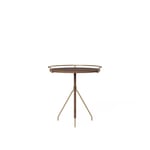 Audo Copenhagen - Umanoff Side Table 45 Walnut / Brushed Brass - Sidebord - Arthur Umanoff - Gull,Tre farget - Tre/Stein