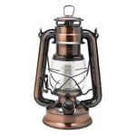 YAKii LED Hurricane Lamp Metal Hanging Storm Lamp 12 LED Dimmer Switch Warm White Battery Operated Lantern Power Outage Indoor Camping Lighting Outdoor Lantern(Copper)