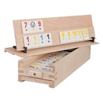 WOODTASTIC Jeu de Rummy en Bois avec 106 Tuiles Robustes et Élégante Boîte de...