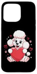 iPhone 15 Pro Max Cute Poodle Love Heart Valentines Day Poodle Lover Case